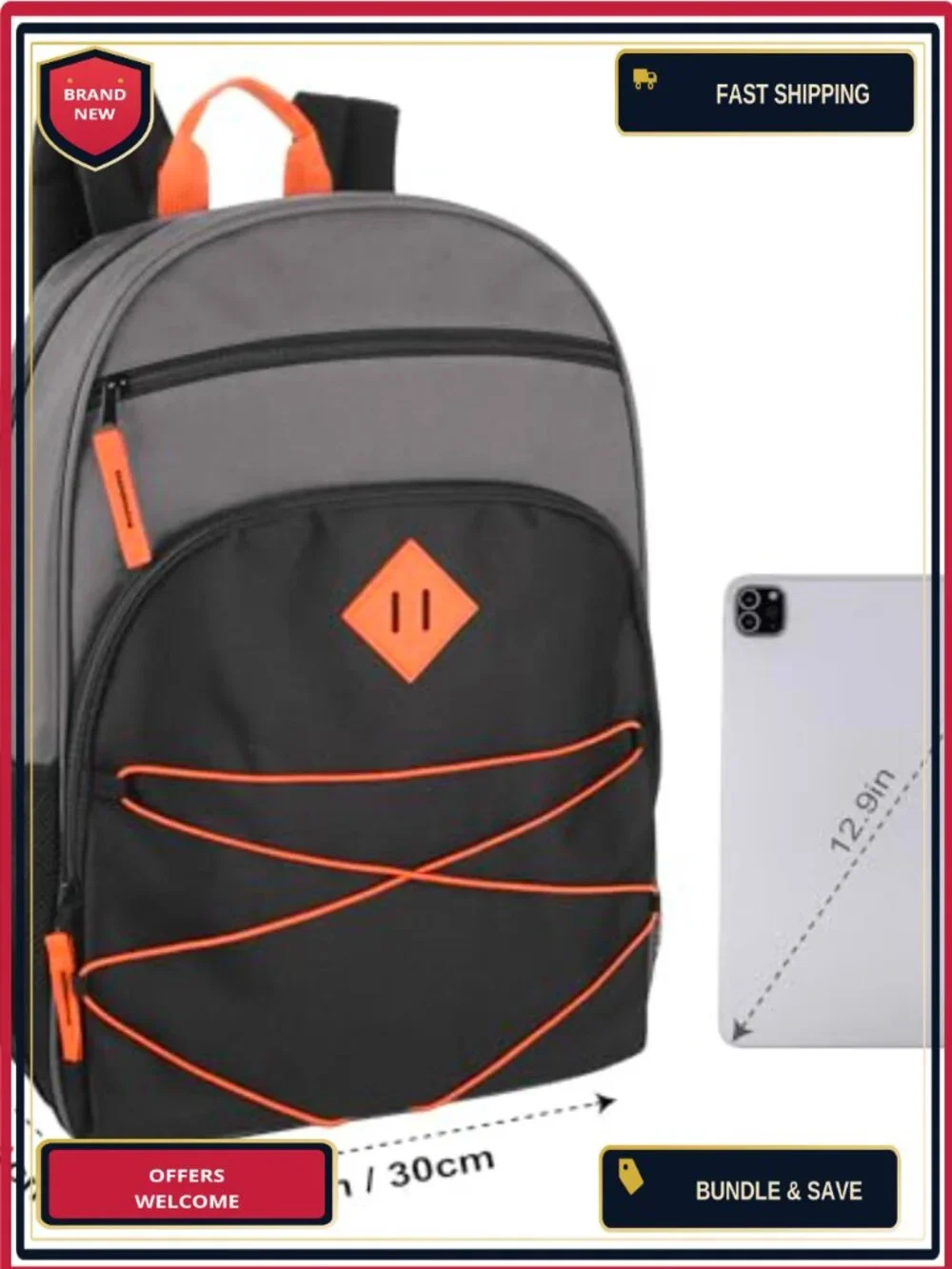 Kids Backpack with 30 Piece School Supplies Set, 17